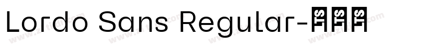 Lordo Sans Regular字体转换